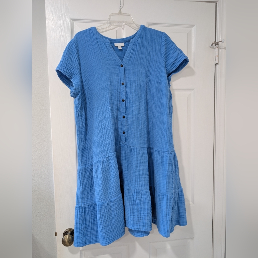 J jill. Blue Dress